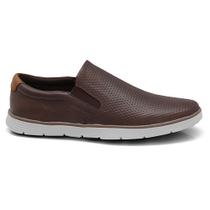 Sapatênis Masculino Slip On Tênis Casual Em Couro Legitimo Confortável Sola Viking