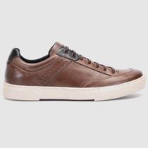 Sapatênis Masculino Sunset Marrom Escuro de Couro Premium Qualidade Elegância Sofisticação E Estilo Zapattero