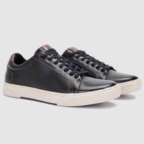 Sapatênis Masculino Sunset Preto de Couro Premium Qualidade Elegância Sofisticação E Estilo Zapattero