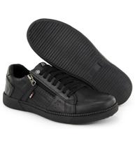 Sapatenis Masculino Tenis Casual Couro Legitimo Footwear Ziper Lateral