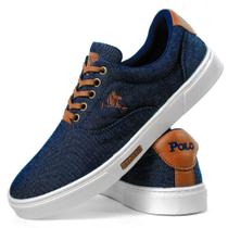 Sapatênis Masculino Tênis Casual Polo Joy - Jeans Sapatênis Masculino Tênis Casual Polo Joy - Jeans