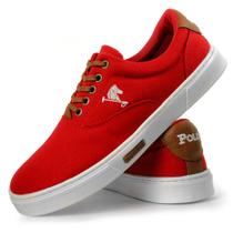 Sapatênis Masculino Tênis Casual Polo Joy - Vermelho Sapatênis Masculino Tênis Casual Polo Joy - Vermelho