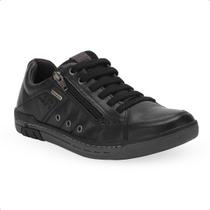 Sapatenis Masculino Ziper Pegada Casual Couro 119308
