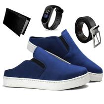 Sapatênis Mule Slip On Masculinos Casual + Relogio + Cinto e Carteira Sapatênis Mule Slip On Masculinos Casual + Relogio + Cinto e Carteira