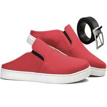Sapatênis Mule Slip On Masculinos Confortavel + Cinto Sapatênis Mule Slip On Masculinos Confortavel + Cinto