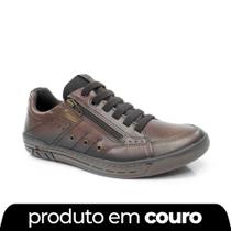 Sapatênis pegada 119308-03 stretch Brown/stretch preto