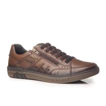 Sapatênis Pegada 119308 Couro Masculino Conforto