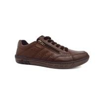 Sapatenis Pegada Couro Masculino 119308 Brown/Preto