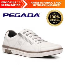 Sapatênis Pegada Masculino 100% em Couro Legítimo Original