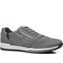 Sapatênis Pegada Nobuck Cinza-Stretch Camel 118410-08