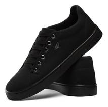 Sapatenis Preto Masculino Casual Com Costura Lateral Sapatenis Preto Masculino Casual Com Costura Lateral