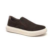 Sapatênis Slip On Couro Masculino Marrom Cr147