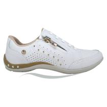 Sapatenis Tênis Casual Feminino Zíper Kolosh C0630b Branco