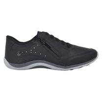 Sapatenis Tênis Casual Feminino Zíper Kolosh c3108 Preto