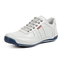 Sapatênis Tênis Couro Natural Linha Conforto Dakar Reverso - 3002 - Off White