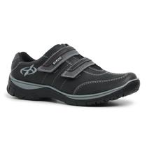 Sapatenis Tenis De Couro Masculino Preto New Fox