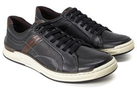 Sapatênis Tênis Democrata Denim Couro Confortável