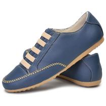 Sapatênis Tênis Feminino Casual Azul Marinho Confortável