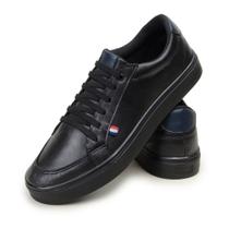 Sapatenis Tênis Masculino Casual Dia a Dia Preto Solado Borracha Fechamento Elastico Parra Boots