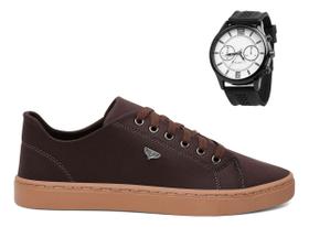 Sapatênis Tênis Masculino Sola Reta Costurado + Relógio Envio Rapido Sapatênis Tênis Masculino Sola Reta Costurado + Relógio Envio Rapido