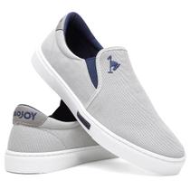 Sapatênis Tênis Slip-On Masculino Polo Joy Calce Fácil Cinza