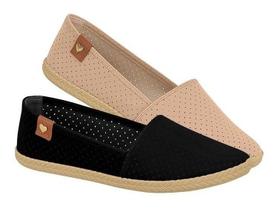 Sapatilha Alpargata Feminina Microfuros Moleca 5287210 Marinho 36