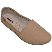 Sapatilha Alpargata Feminina Moleca Super Confortável e Flexível Nude 34 Cód. 2503