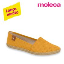 Sapatilha Alpargatas Moleca Feminina Slip On Nobuck Tressê Microfuros Bico Redondo