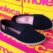 Sapatilha alpargatas sapatilha moleca feminino nobuck microperfurados original casual