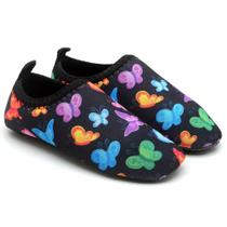 Sapatilha Aquática Infantil By Jack em Tecido Estampa Borboletas Sapatilha Aquática Infantil By Jack em Tecido Estampa Borboletas