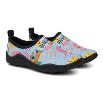 Sapatilha Aquática Kids Infantil Esportiva Hibrida Solado Borracha Antiderrapante Confortavel e Segura Top Presente Aniversario Dia das Crianças