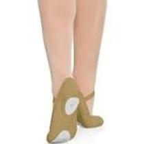 Sapatilha Ballet meia ponta Lona Bege Capezio Sola separada Sapatilha Ballet meia ponta Lona Bege Capezio Sola separada