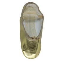 Sapatilha Ballet Sintética Ouro Infantil