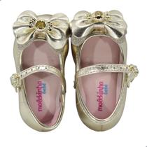 Sapatilha Bebe Molekinha Metalizado Premium Ouro