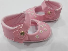Sapatilha bebê Rosa florzinhas rf 1222