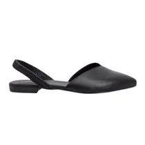 Sapatilha Beira Rio Casual Slingback Elástico Feminina Preta