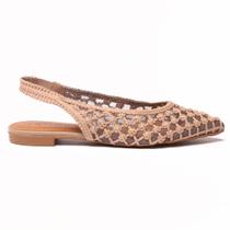 Sapatilha Belluno Slingback Bico Fino Bordada Sapatilha Belluno Slingback Bico Fino Bordada