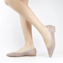 Sapatilha Bico Fino Bordada