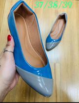 Sapatilha bico fino cor azul