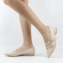 Sapatilha Bico Fino Fivelas