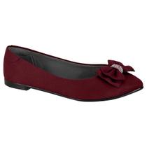 Sapatilha Bico Fino Moleca 5635.856 Camurça Lacinho