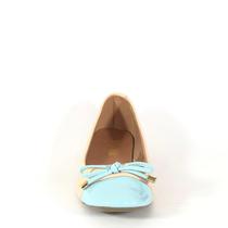 Sapatilha Bico Quadrado Azul