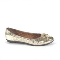 Sapatilha Bico Redondo Dourada Sapatilha Bico Redondo Dourada