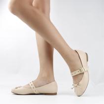 Sapatilha Bico Redondo Fivela