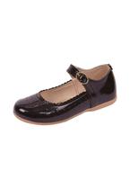 Sapatilha Boneca Infantil Menina Fivela Preto Verniz