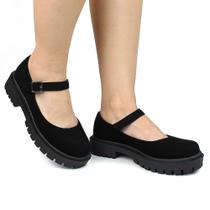 Sapatilha Boneca Mary Jane Tratorada Sapato Social Feminino - jessica paola calçados