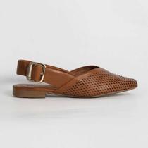 Sapatilha Bottero Slingback Couro Feminina - Marrom - 35 Sapatilha Bottero Slingback Couro Feminina - Marrom - 35