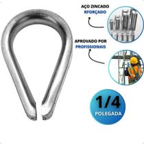 Sapatilha Cabo de Aço Zincado Academia Aparelho Resistente Reforçado 1/4