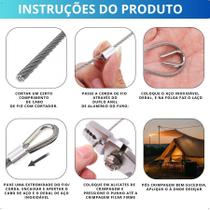 Sapatilha Cabo de Aço Zincado Academia Aparelho Resistente Reforçado 7/8