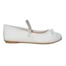 Sapatilha Casual de Tira Infantil Menina Molekinha 2502.1002 Branco Verniz